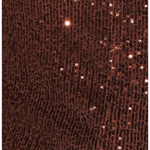 NEW SAYLOR harmonie stretch sequin midi dress in espresso - Picture 3 of 3